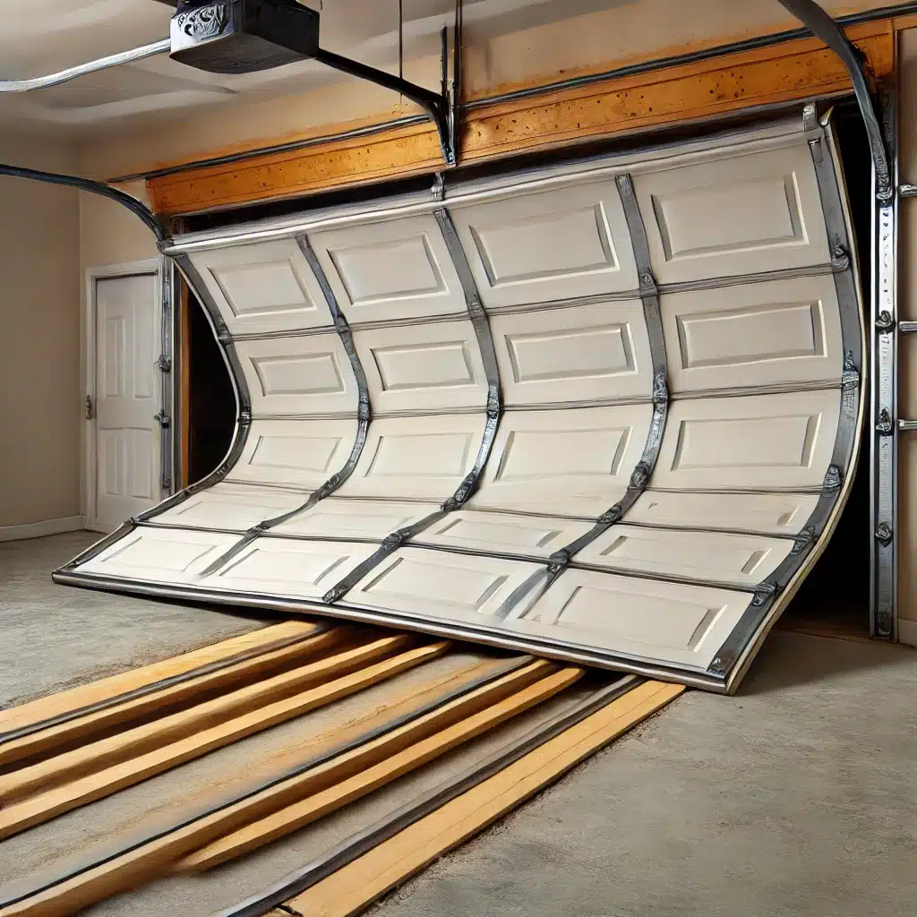 garage door off track