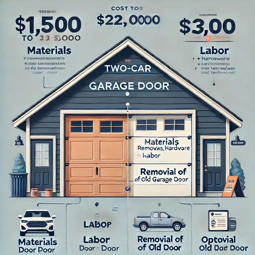 2 car garage door replacement cost